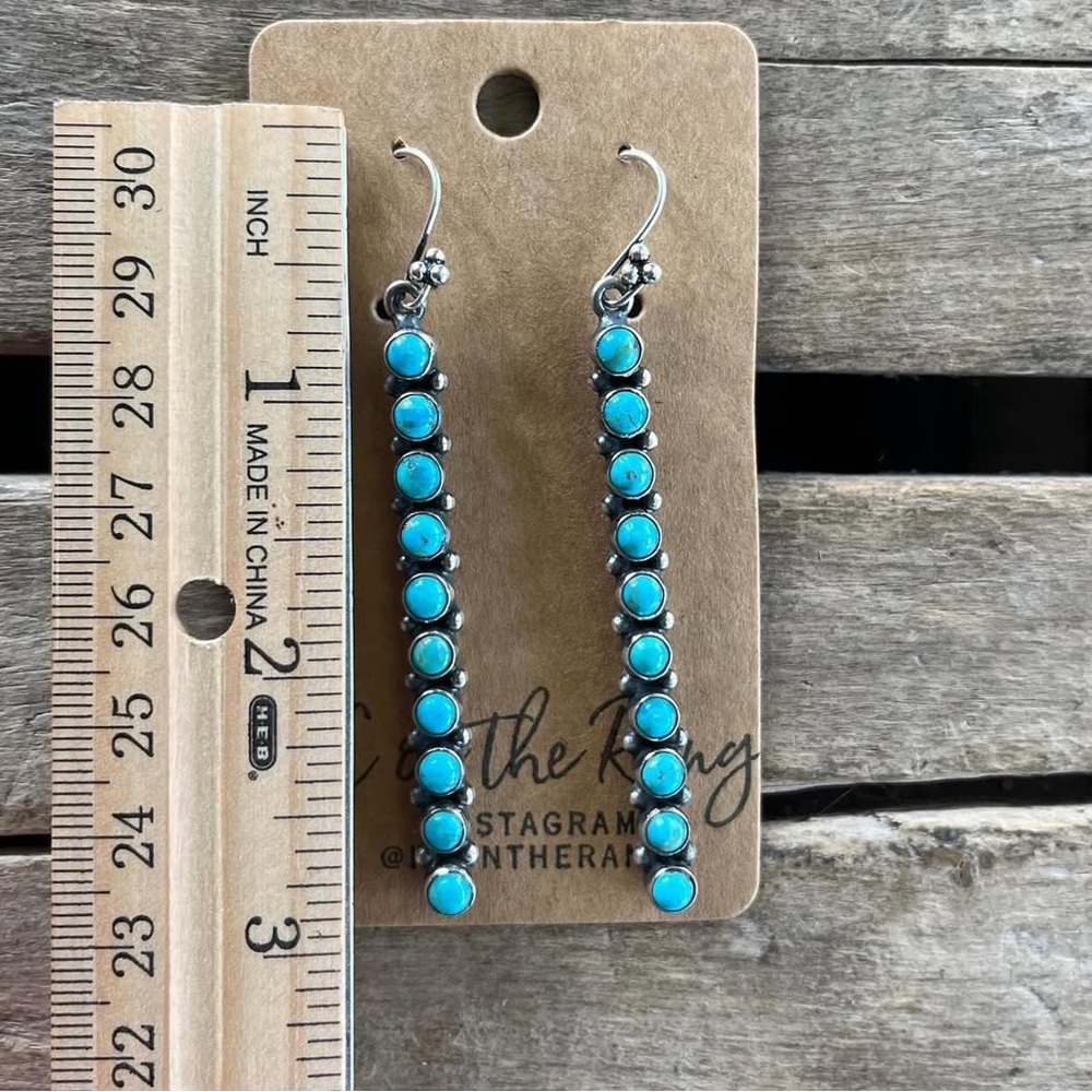 Turquoise Sterling Silver Drop Earrings